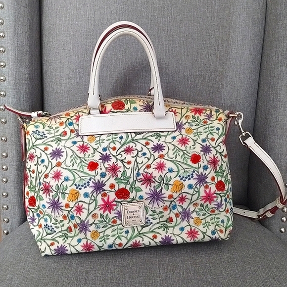 Rare Vintage Dooney & Bourke Italian Vacchetta Satchel Convertible - Picture 13 of 16